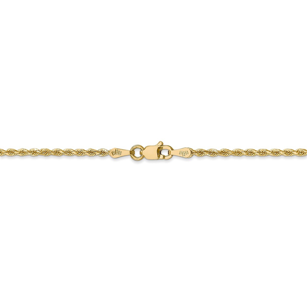 14k 1.75mm D/C Rope with Lobster Clasp Chain-2