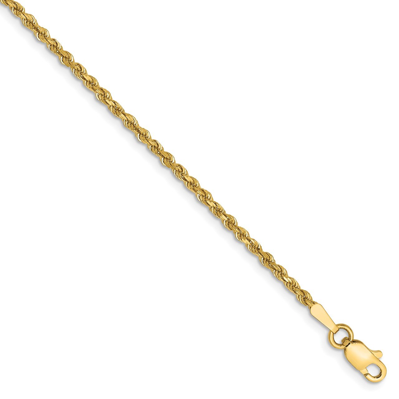 14k 1.75mm D/C Rope with Lobster Clasp Chain