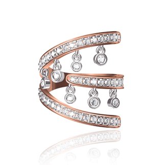 14K Rose Gold Natural Diamond New Design Ring