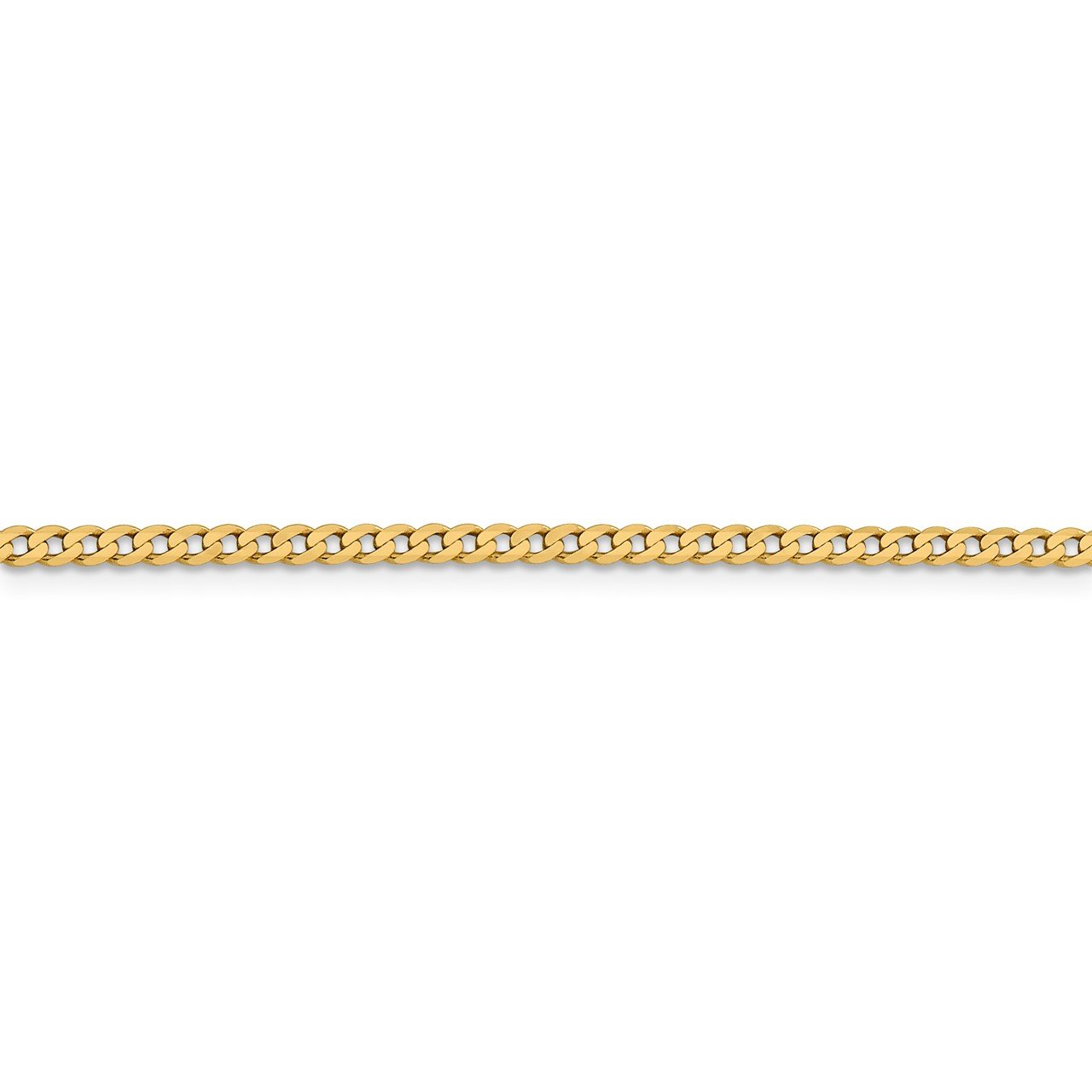 14k 2.3mm Beveled Curb Chain-1
