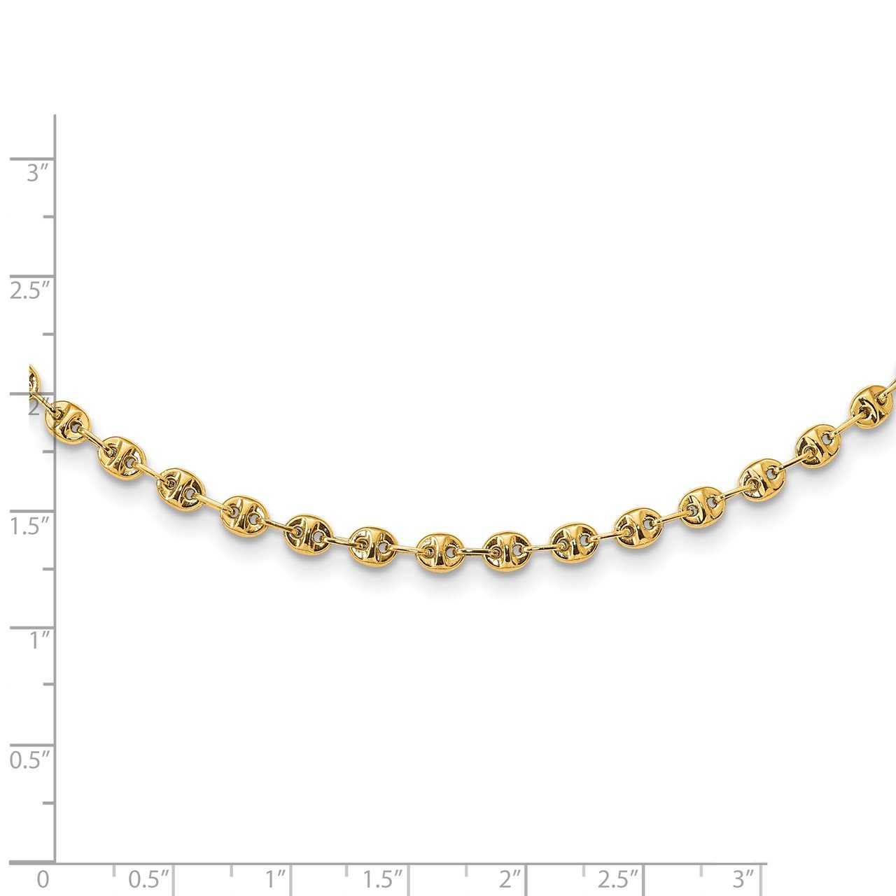 14K Polished Fancy Link Necklace-2