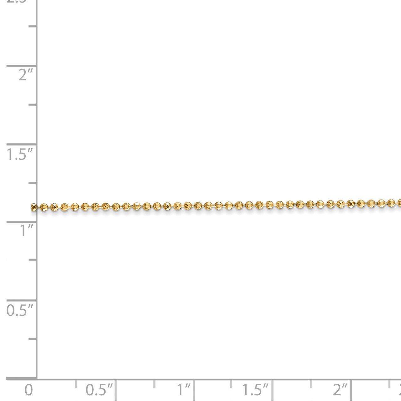 14k 1.2mm D/C Beaded Pendant Chain-4