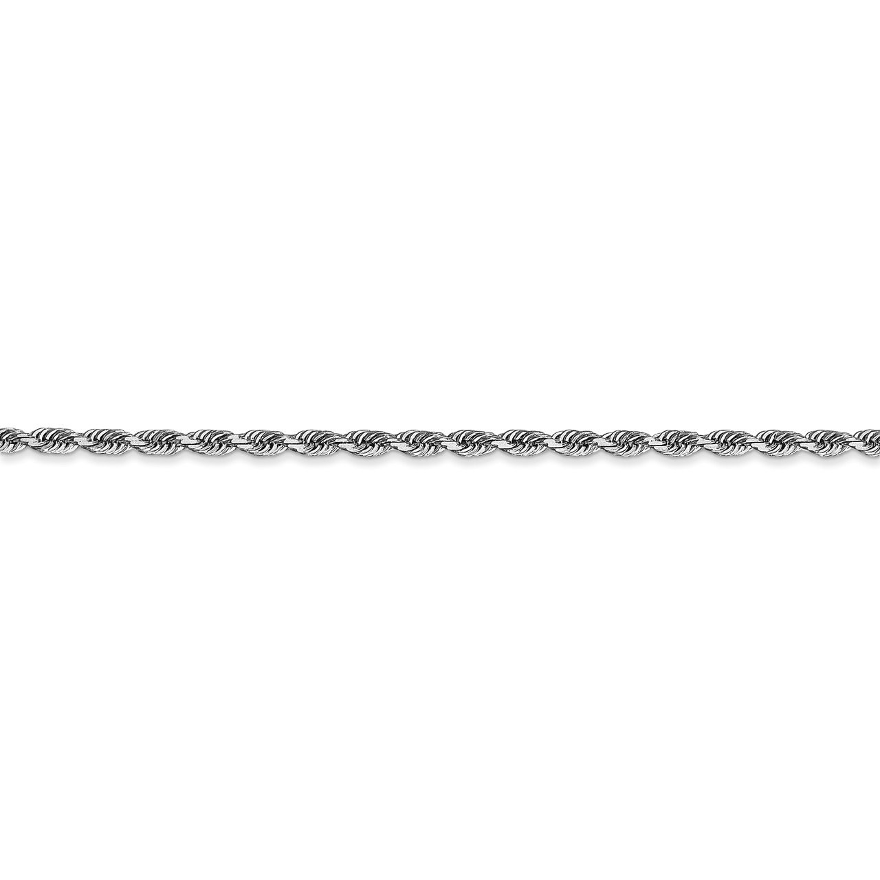 14k White Gold 2.25mm D/C Quadruple Rope Chain-2