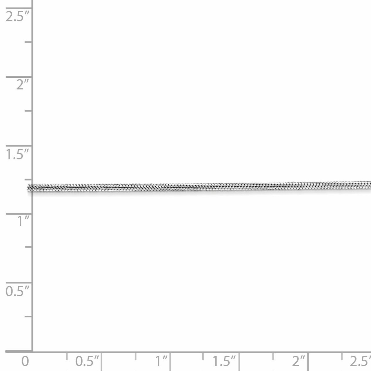 Leslie's 14K White Gold 1.3mm Round Snake Chain-4