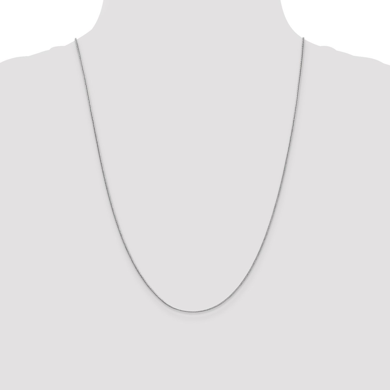 Leslie's 14K White Gold .9mm Round Snake Chain-1