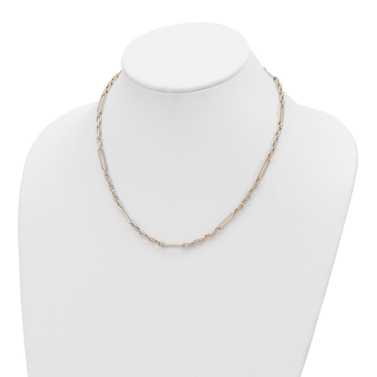 14K Polished Fancy Link Necklace-1