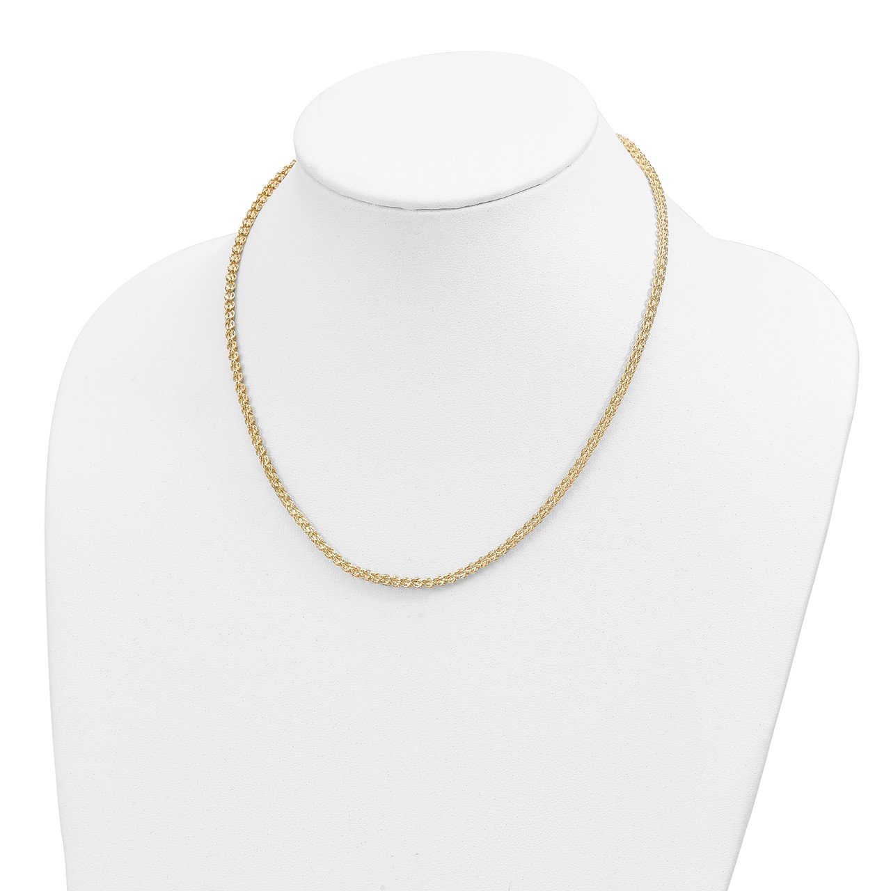 14K Polished Fancy Link Necklace-1