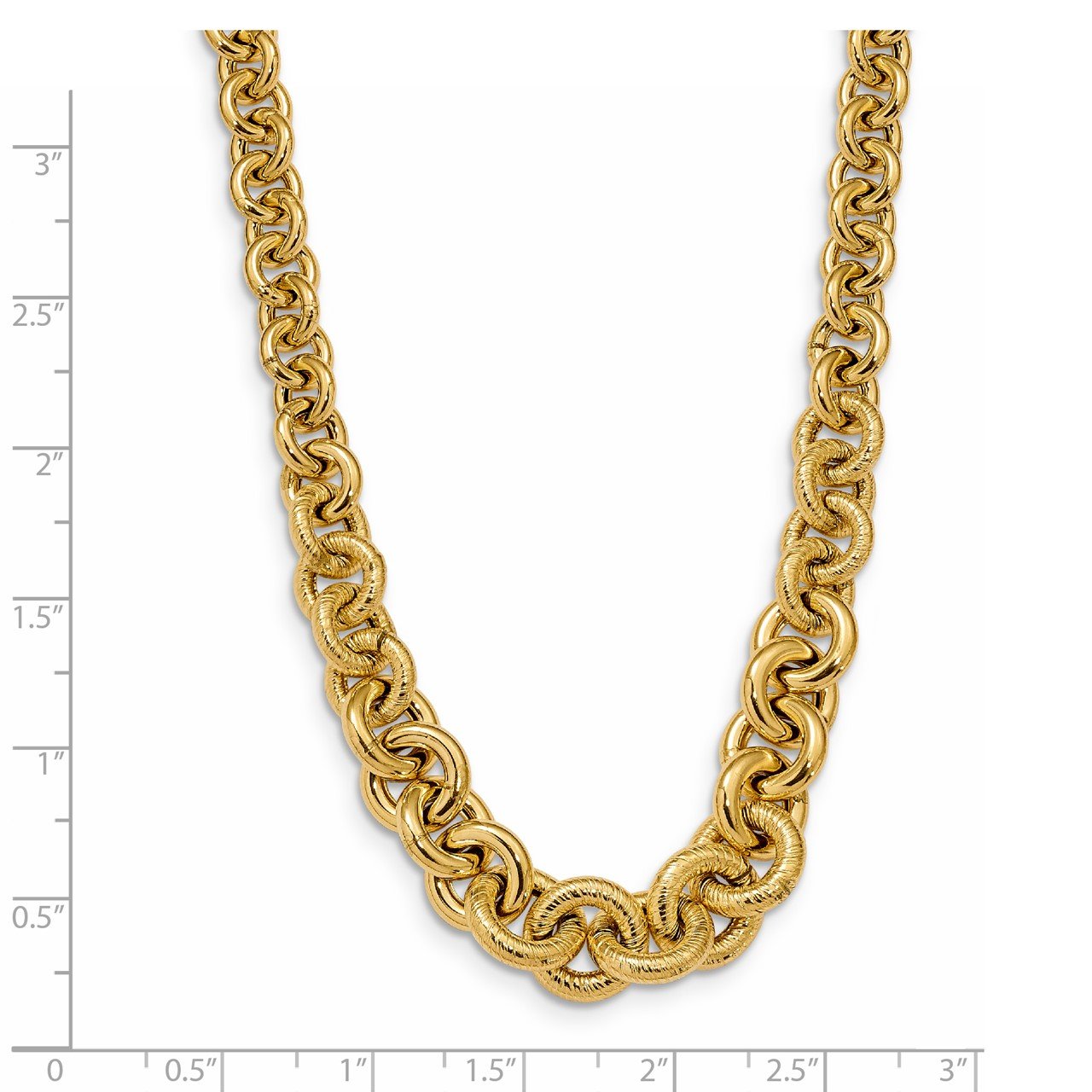 Leslie's 14K Polished Fancy Link Necklace-2