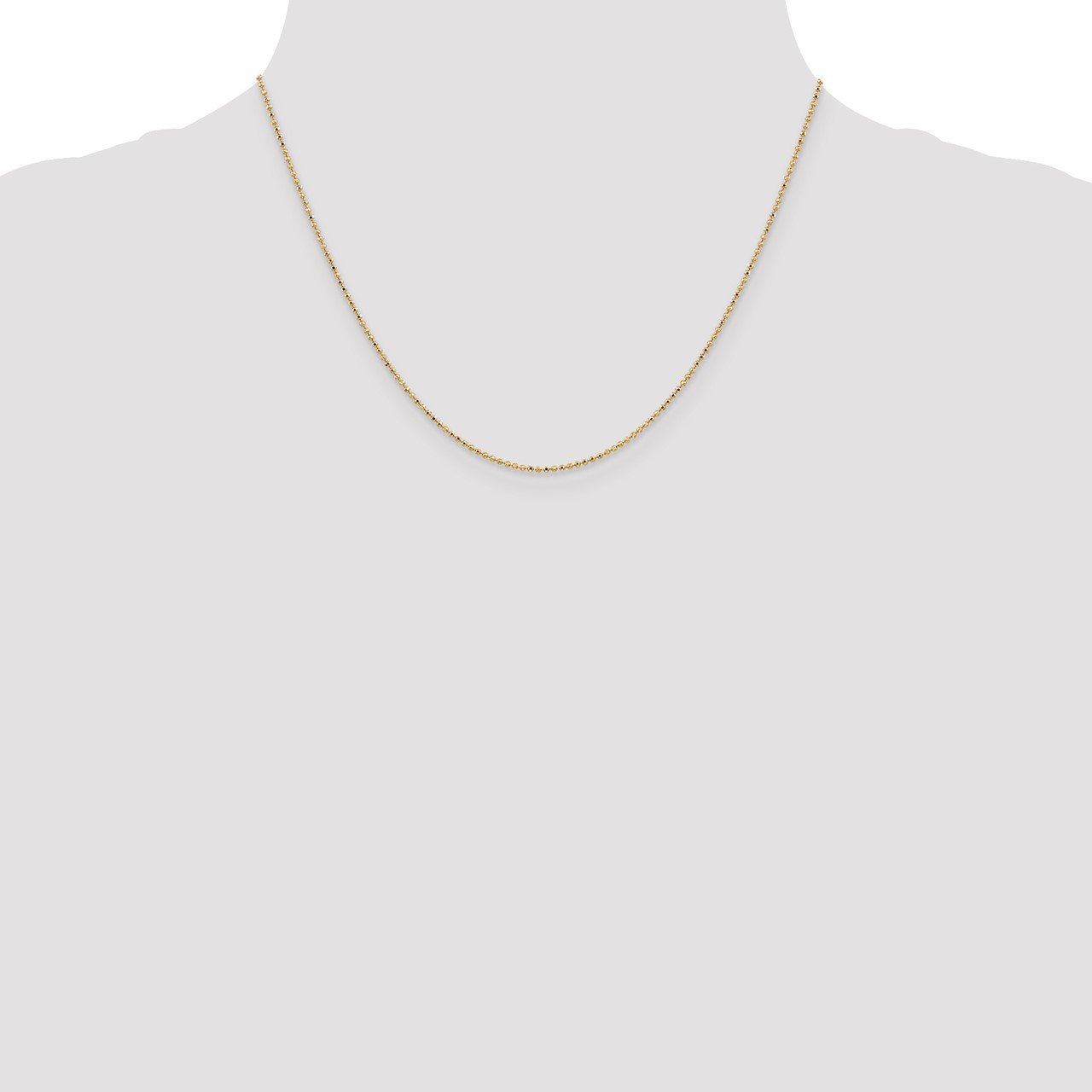 14k 1.2mm D/C Beaded Pendant Chain-1