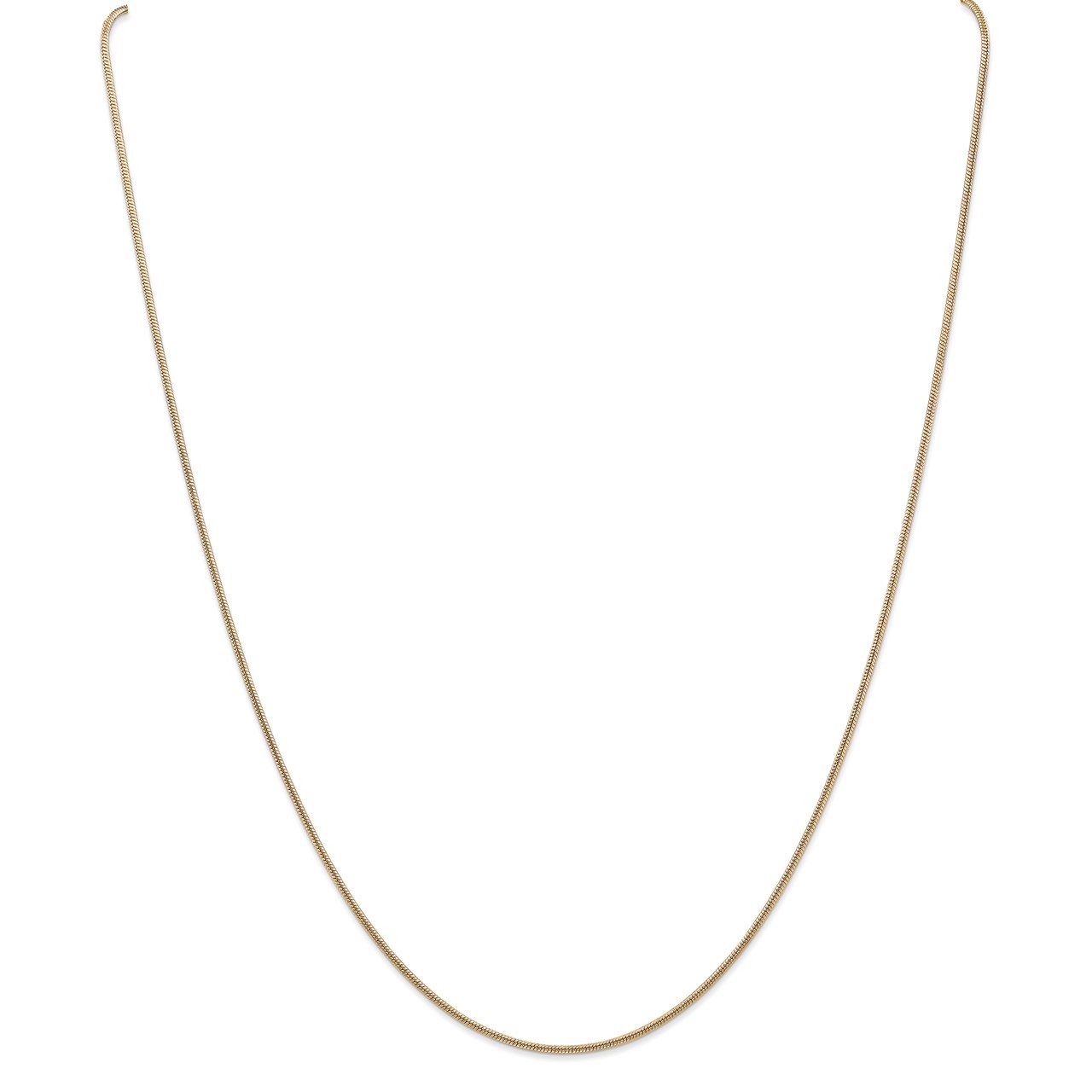 14k 1.4mm Round Snake Chain