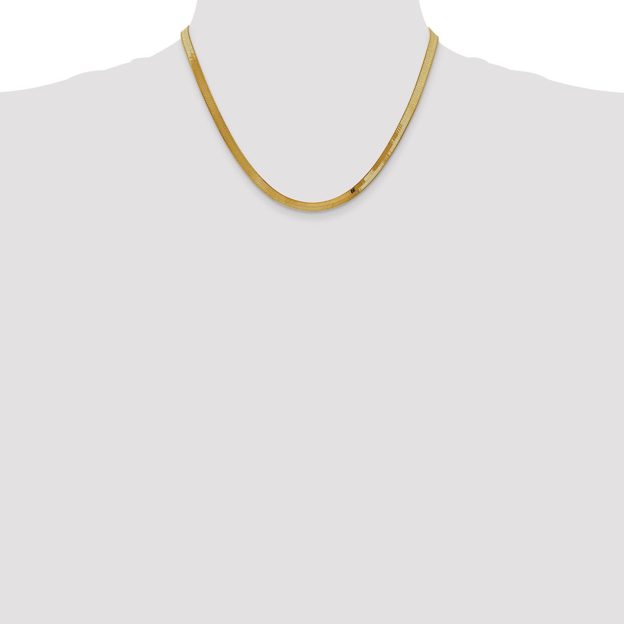 14k 4.mm Silky Herringbone Chain-1