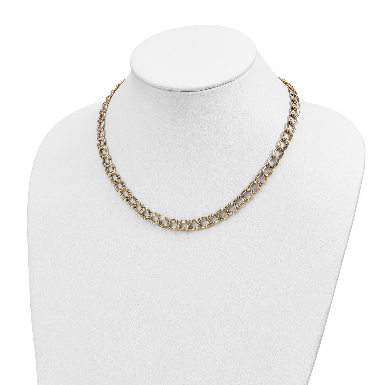14K Polished Link Necklace-1