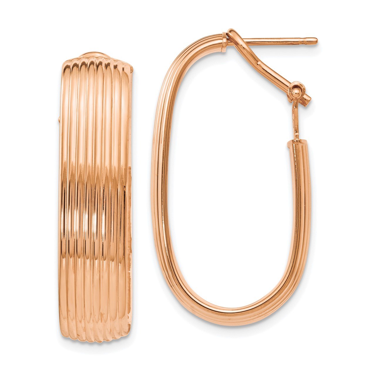Leslie's 14k Rose Gold Polished Hoop Earrings