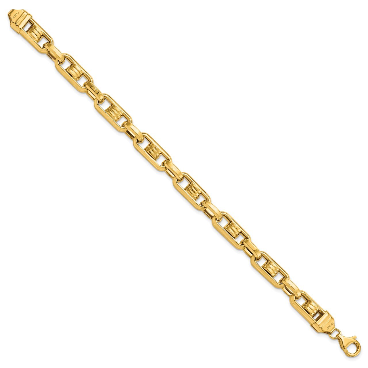 Leslie's 14K Men's Polished Link Bracelet-1