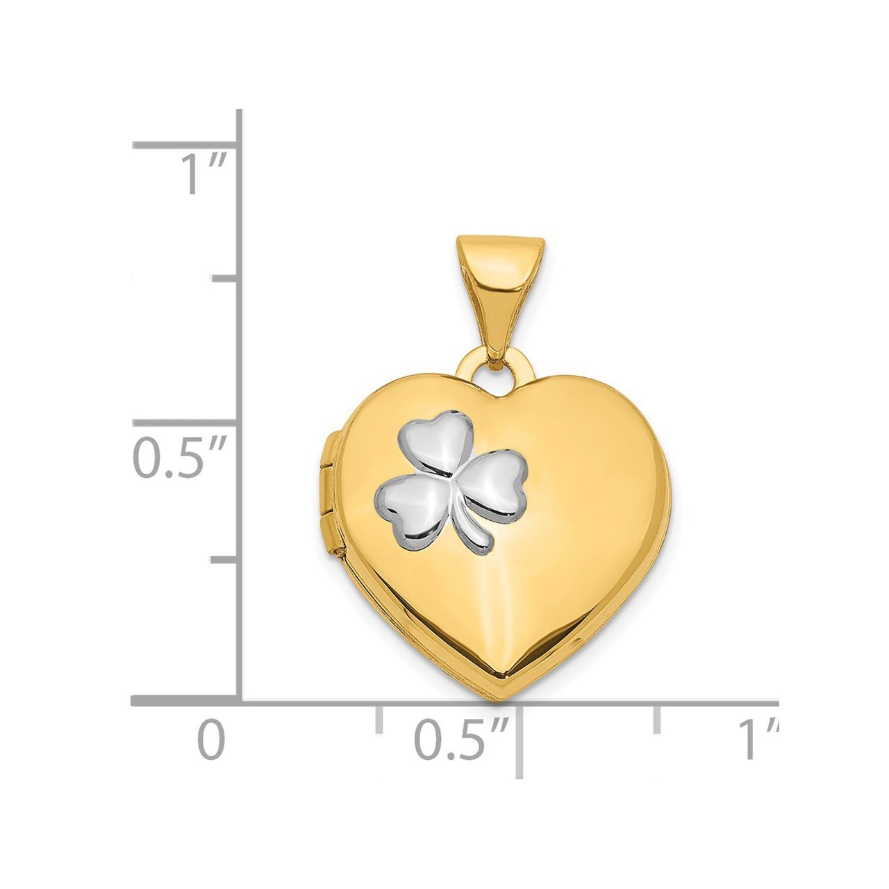 14k with Rhodium 15mm Heart Locket-4