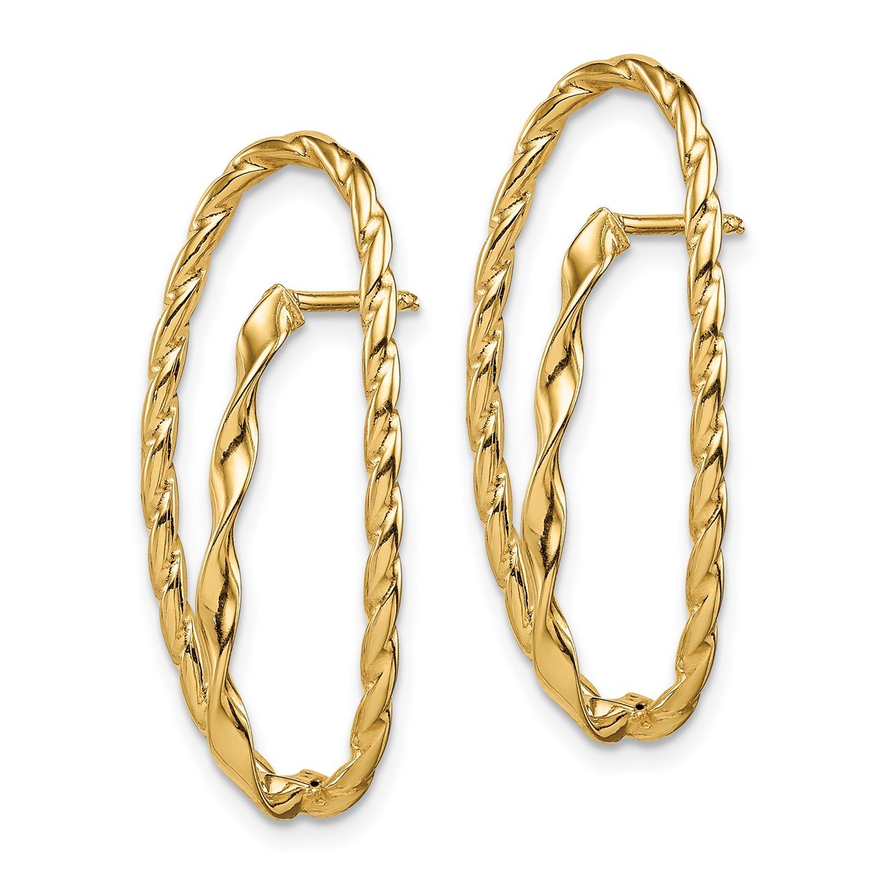 14k Twisted Fancy Post Earrings-1