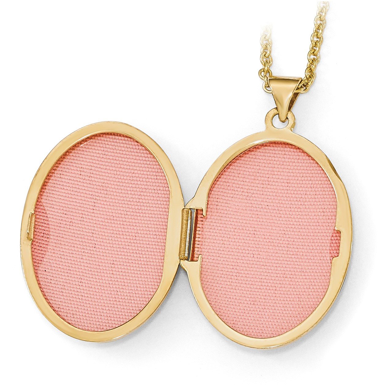 Leslie's 14k Rhodium-plated Polished and Textured Locket Pendant-1