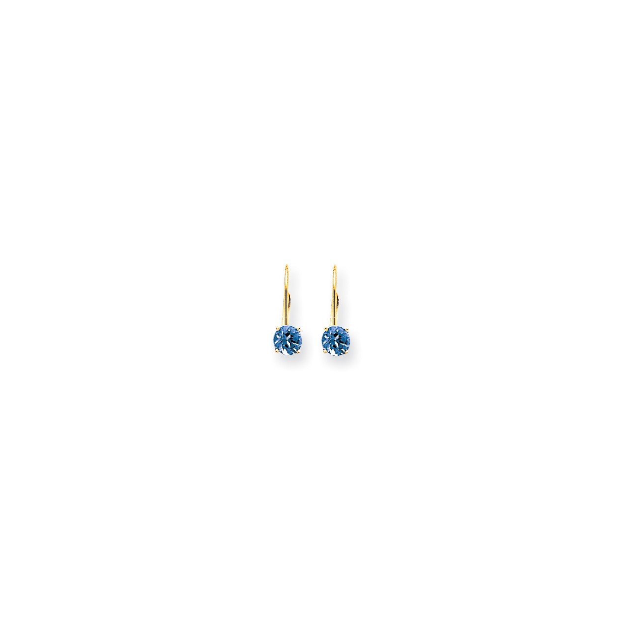 14k 5mm Tanzanite leverback earring