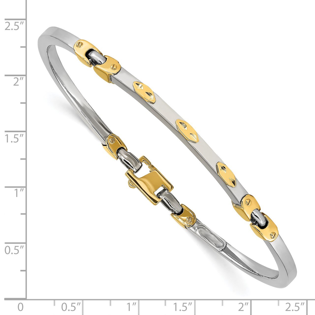 Leslie's 14k Two-tone Polished Bangle-2