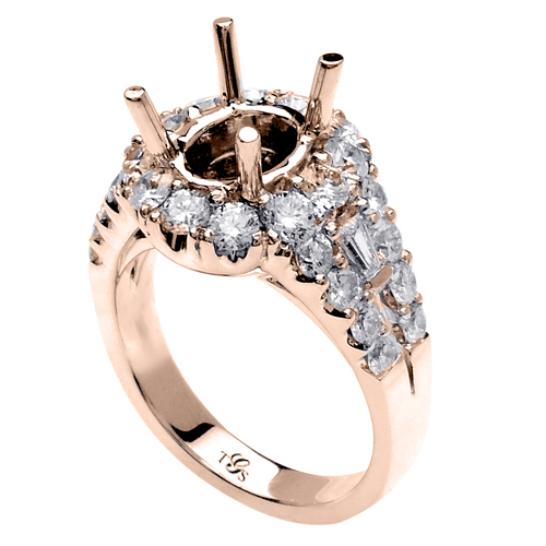 14K Gold Engagement Ring (Rose, White, Yellow)-2