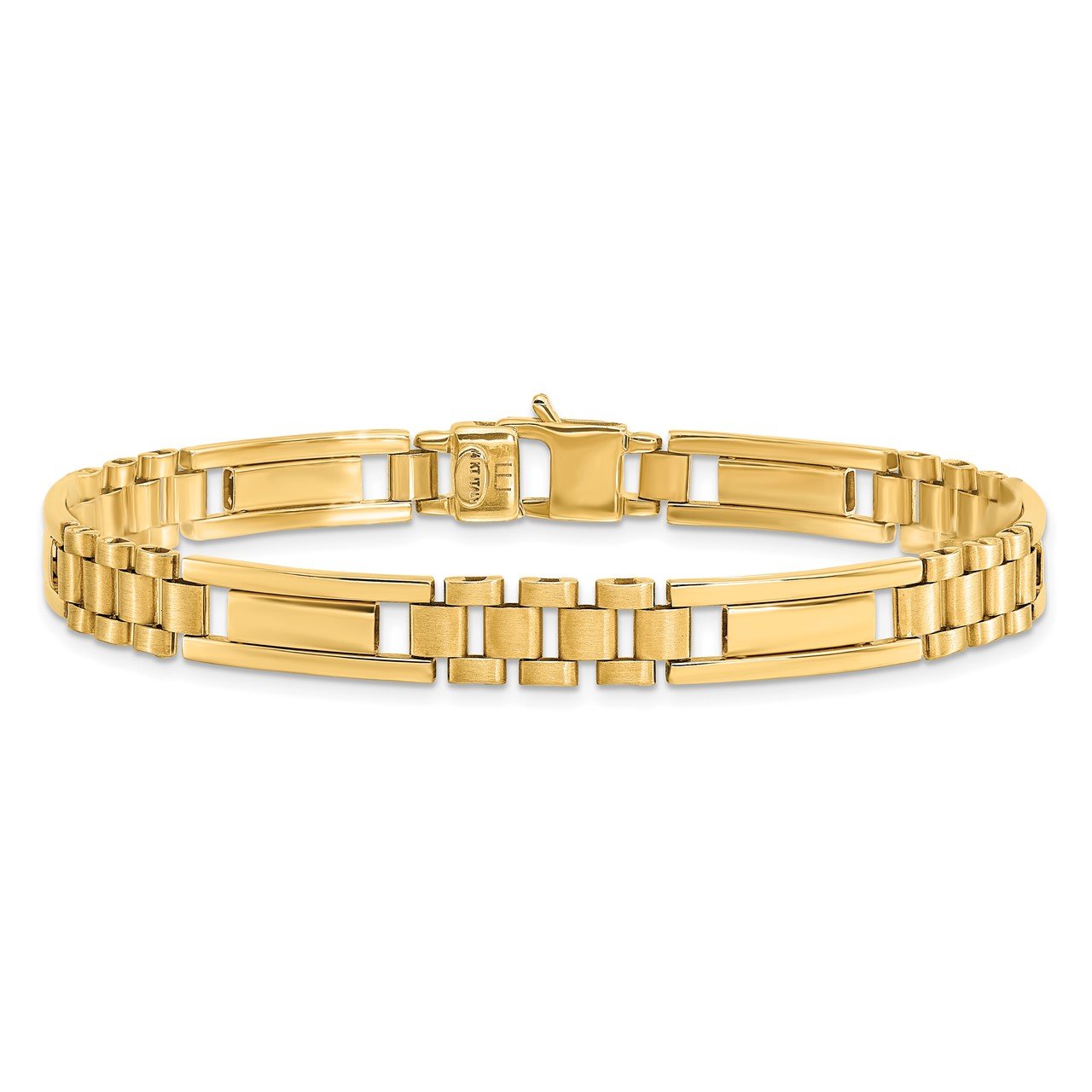 Leslie's 14K Polished and Brushed Men's Bracelet-2