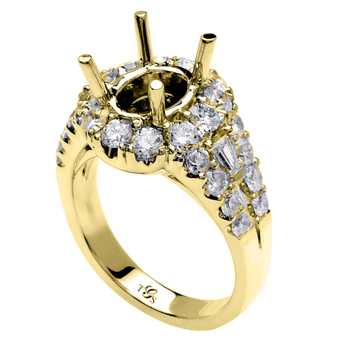 14K Gold Engagement Ring (Rose, White, Yellow)-1