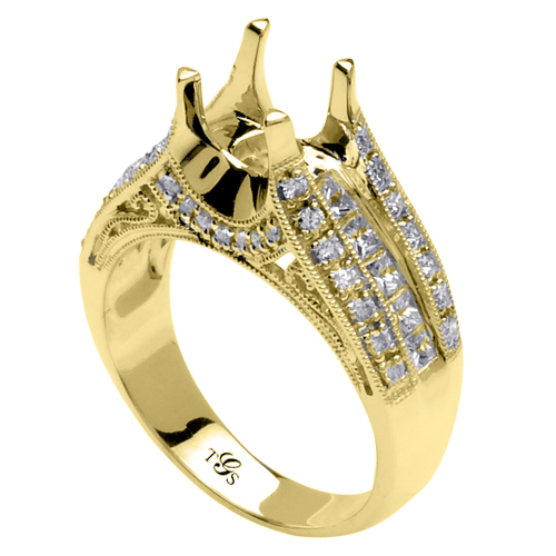 14K Gold Engagement Ring (Rose, White, Yellow)-2