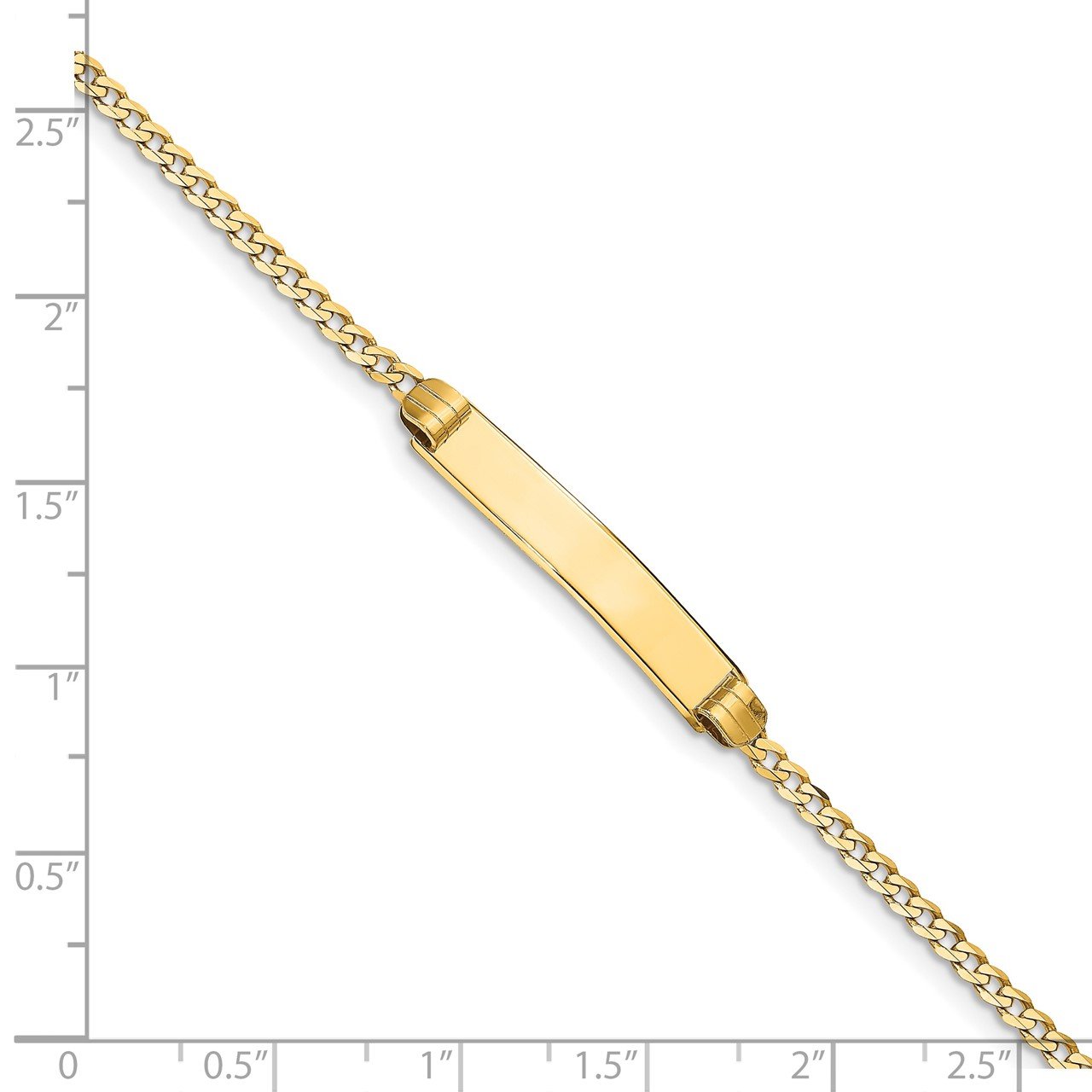 14k Curb Link ID Bracelet-2
