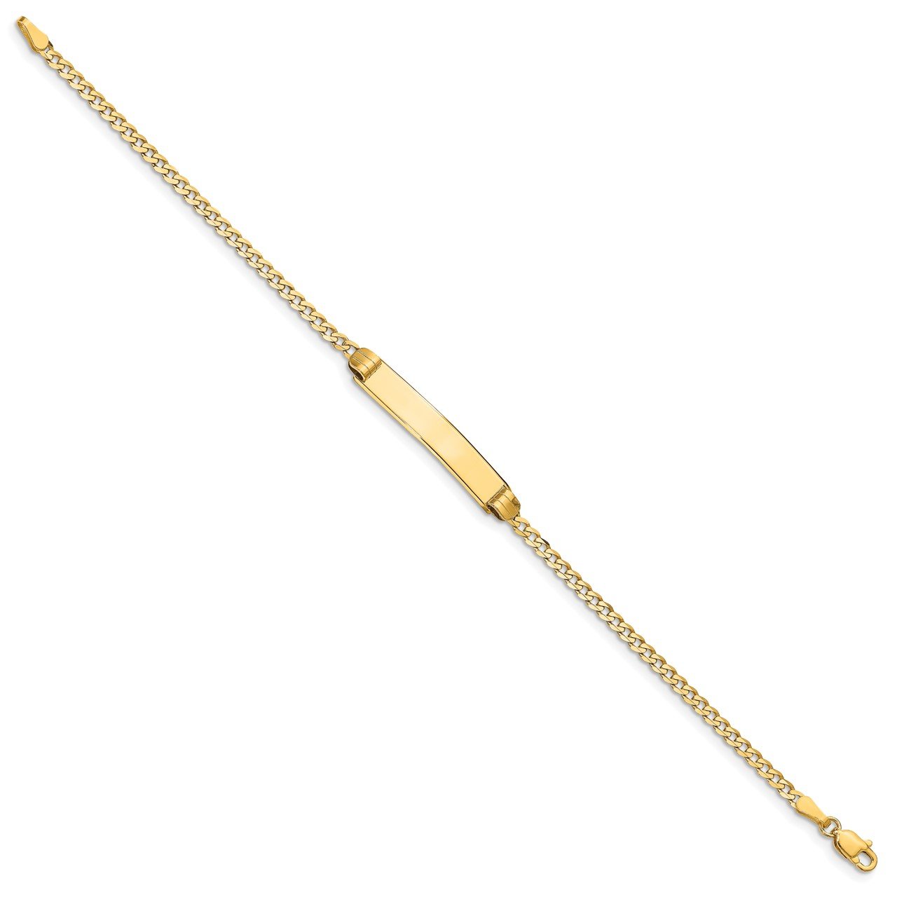14k Curb Link ID Bracelet-1