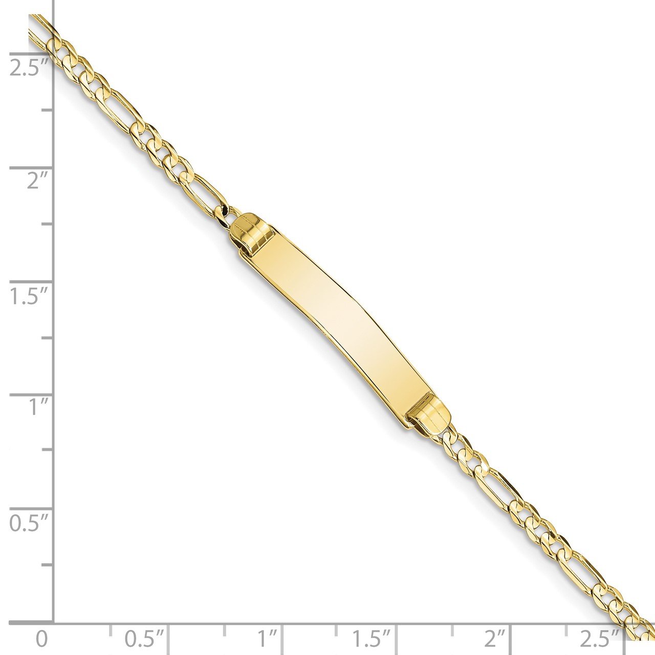 10k Figaro Link ID Bracelet-2