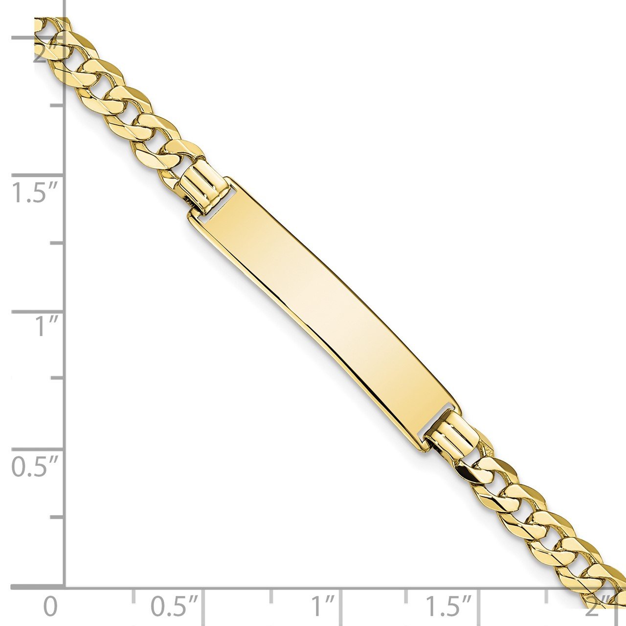 10k Flat Curb Link ID Bracelet-2