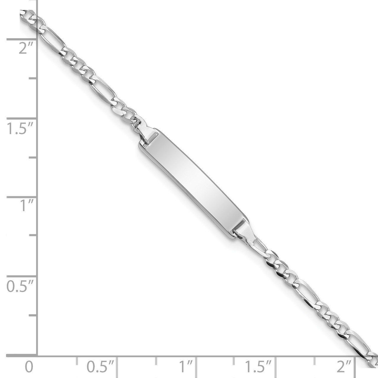 14k WG Figaro Link ID Bracelet-2