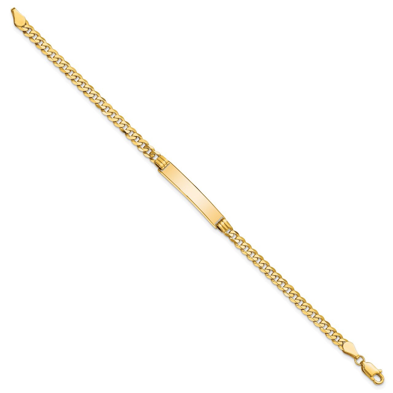 14K Curb Link ID Bracelet-1
