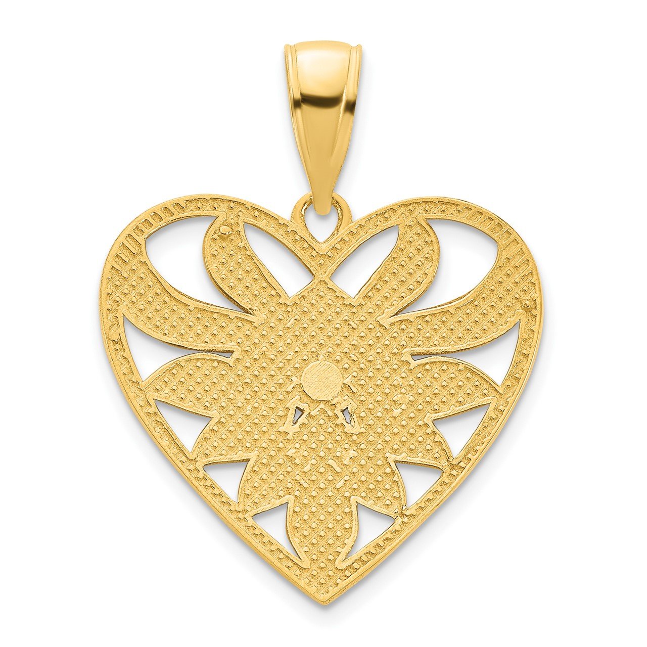 14ky Fancy Heart Pendant-3