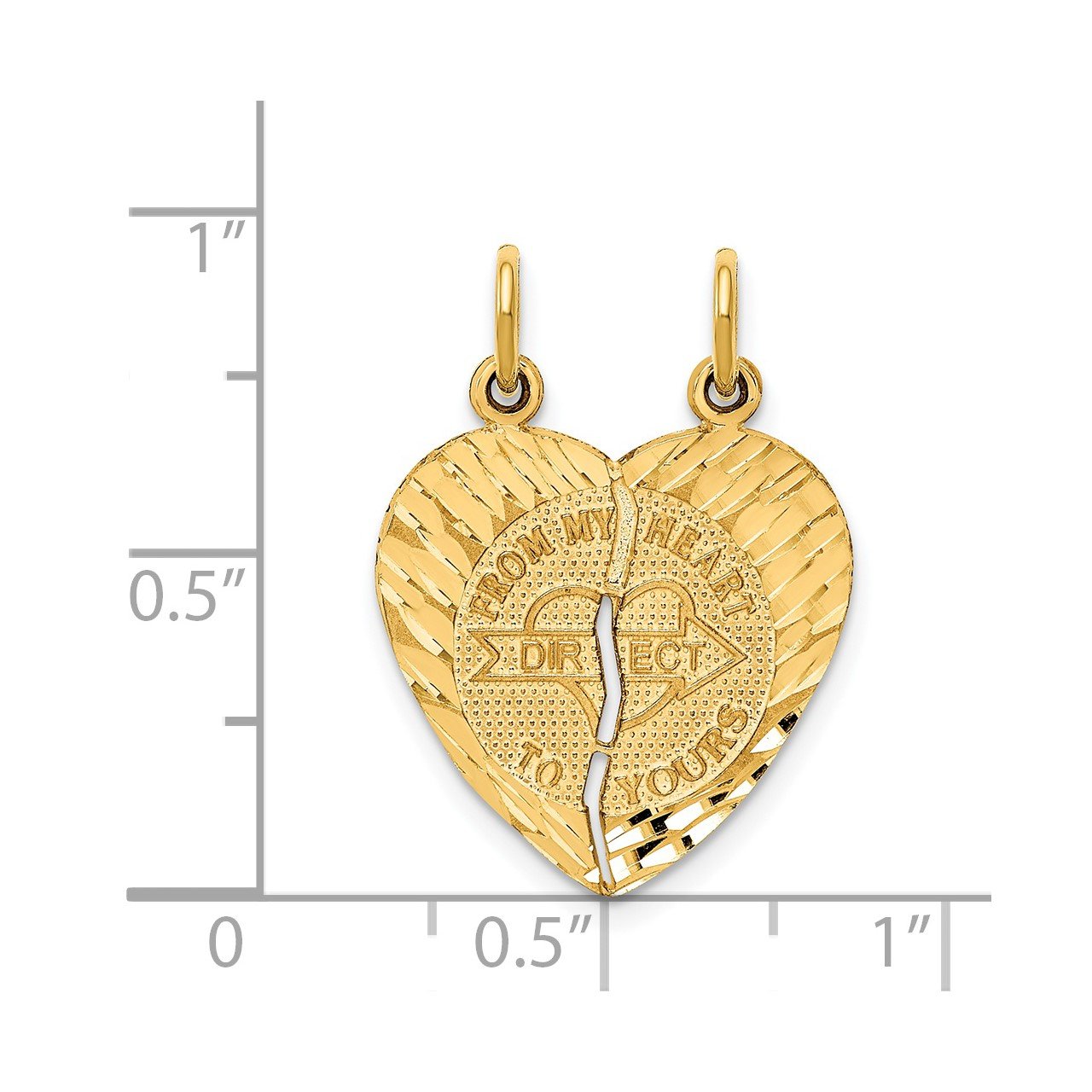 14k Break-apart FROM MY HEART DIRECT TO YOURS Charm-2
