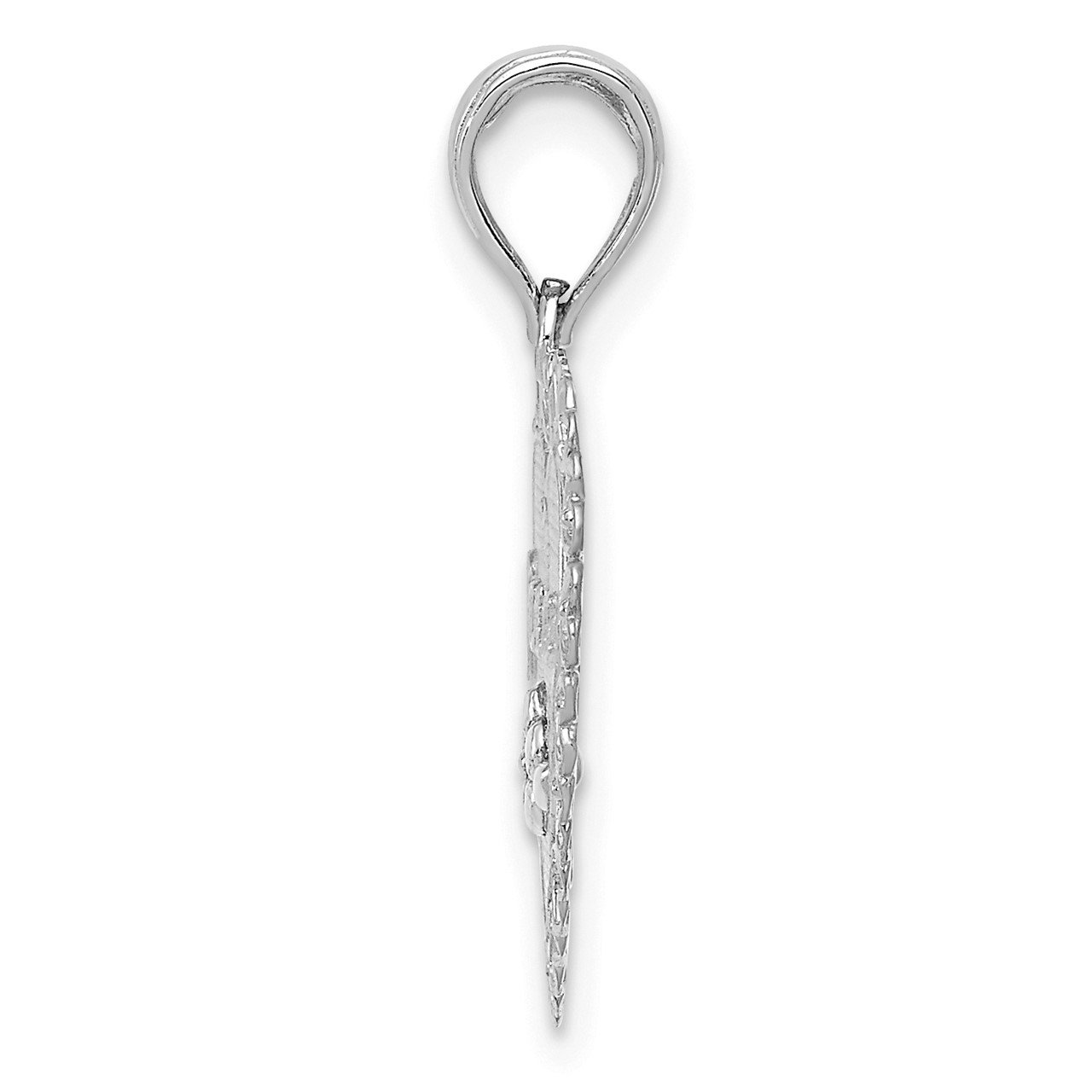 14k White and Rose GRANDMA Heart with Flower Charm-1