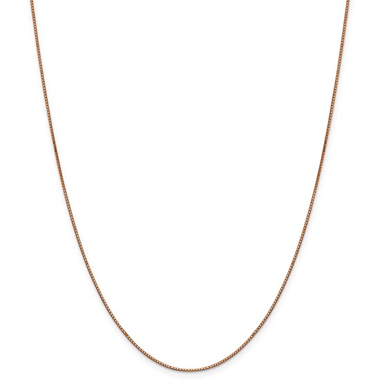 14k Rose Gold .9mm Box Chain