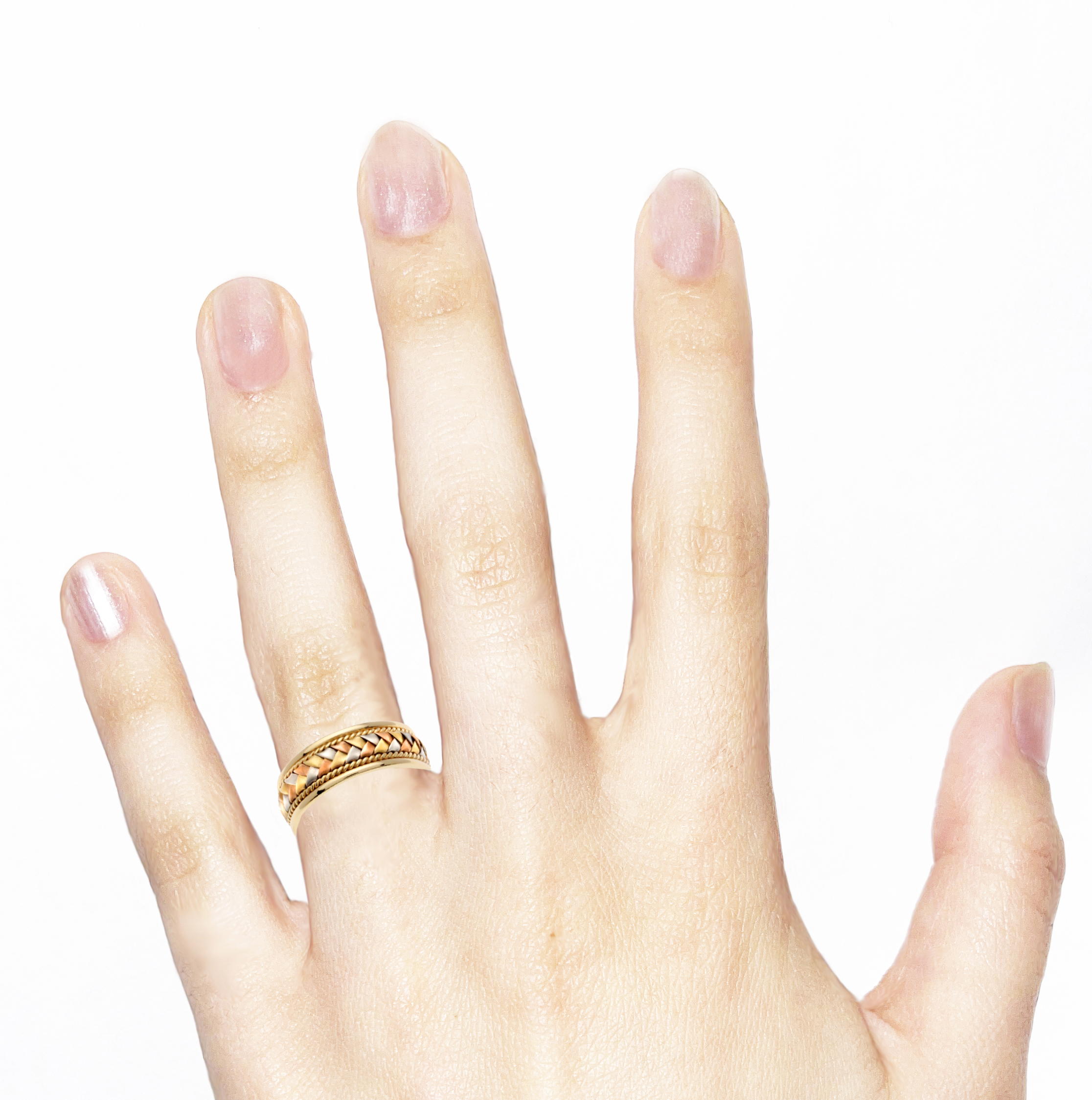 14K Three Tone Gold Band-1