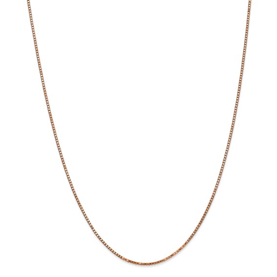 14k Rose Gold 1.3mm Box Chain
