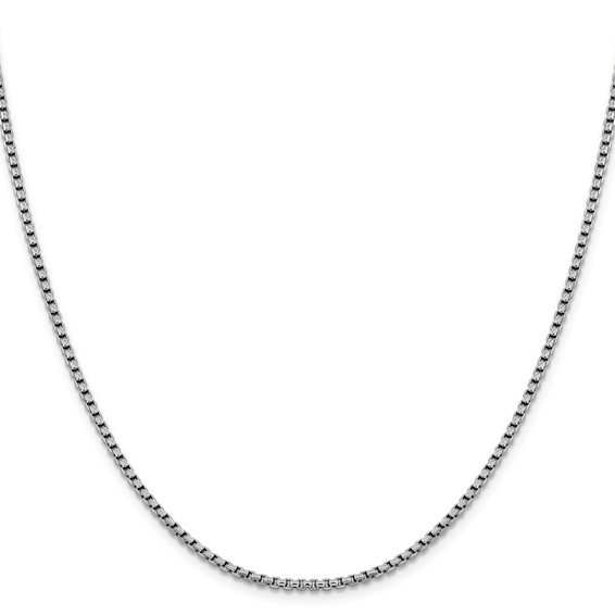 Leslie's 14K White Gold 2.5mm D/C Round Box Chain-1