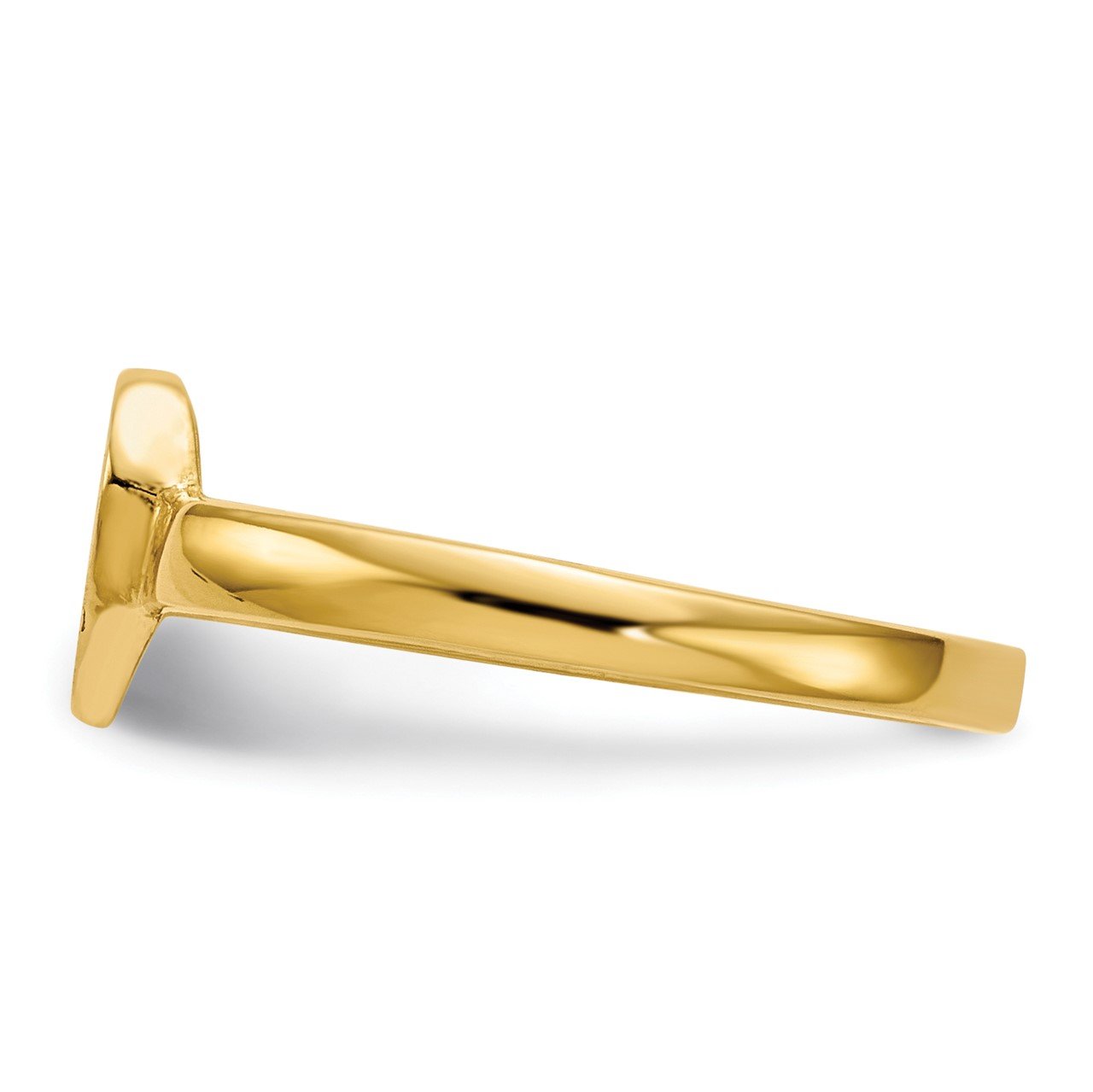 14k 6.5x7.5mm Open Back Heart Signet Ring-2