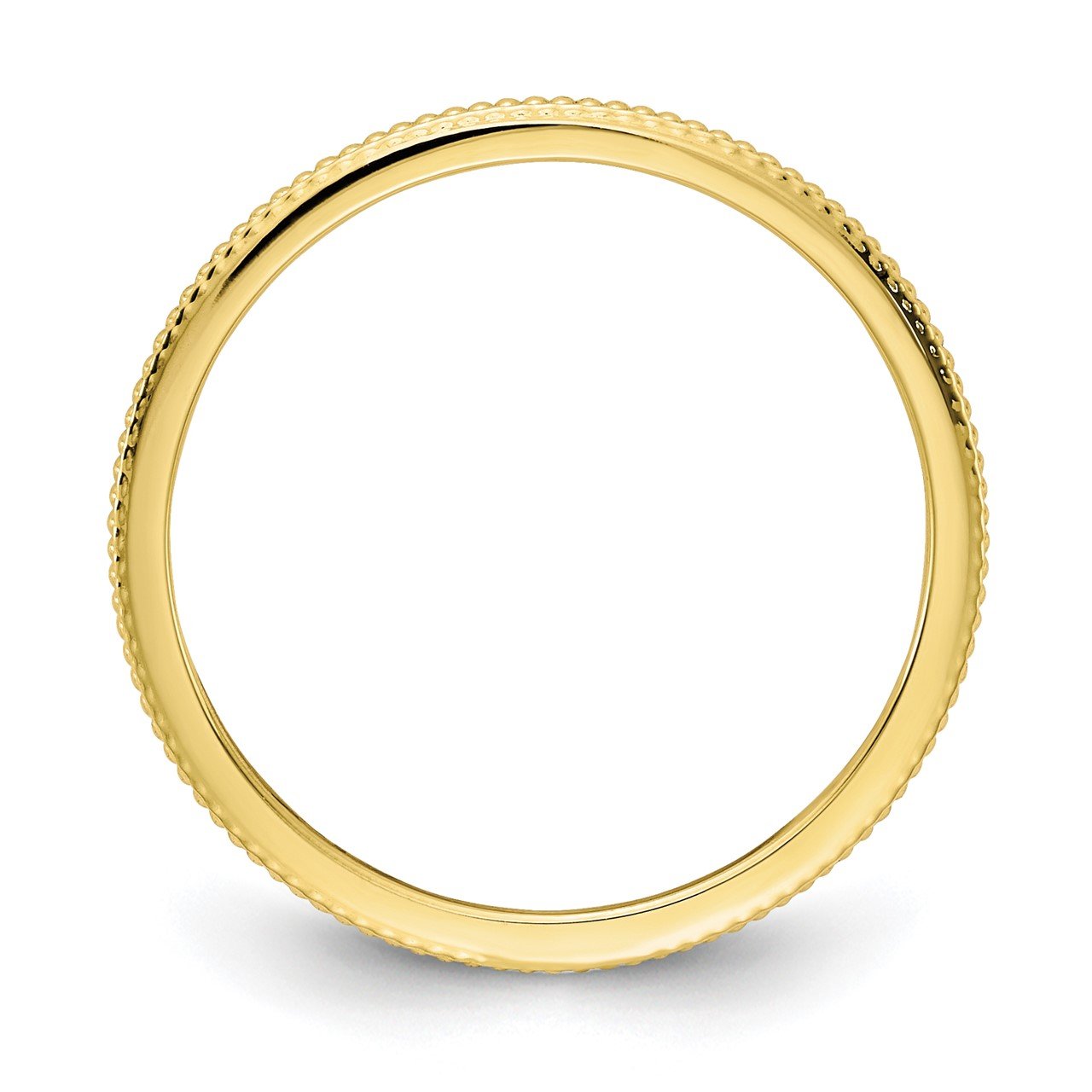 10K Gold 1.2mm Bead Stackable Band-1