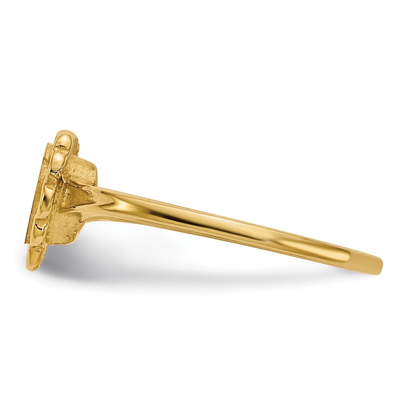 14k 6.0x6.5mm Open Back Heart Signet Ring-2