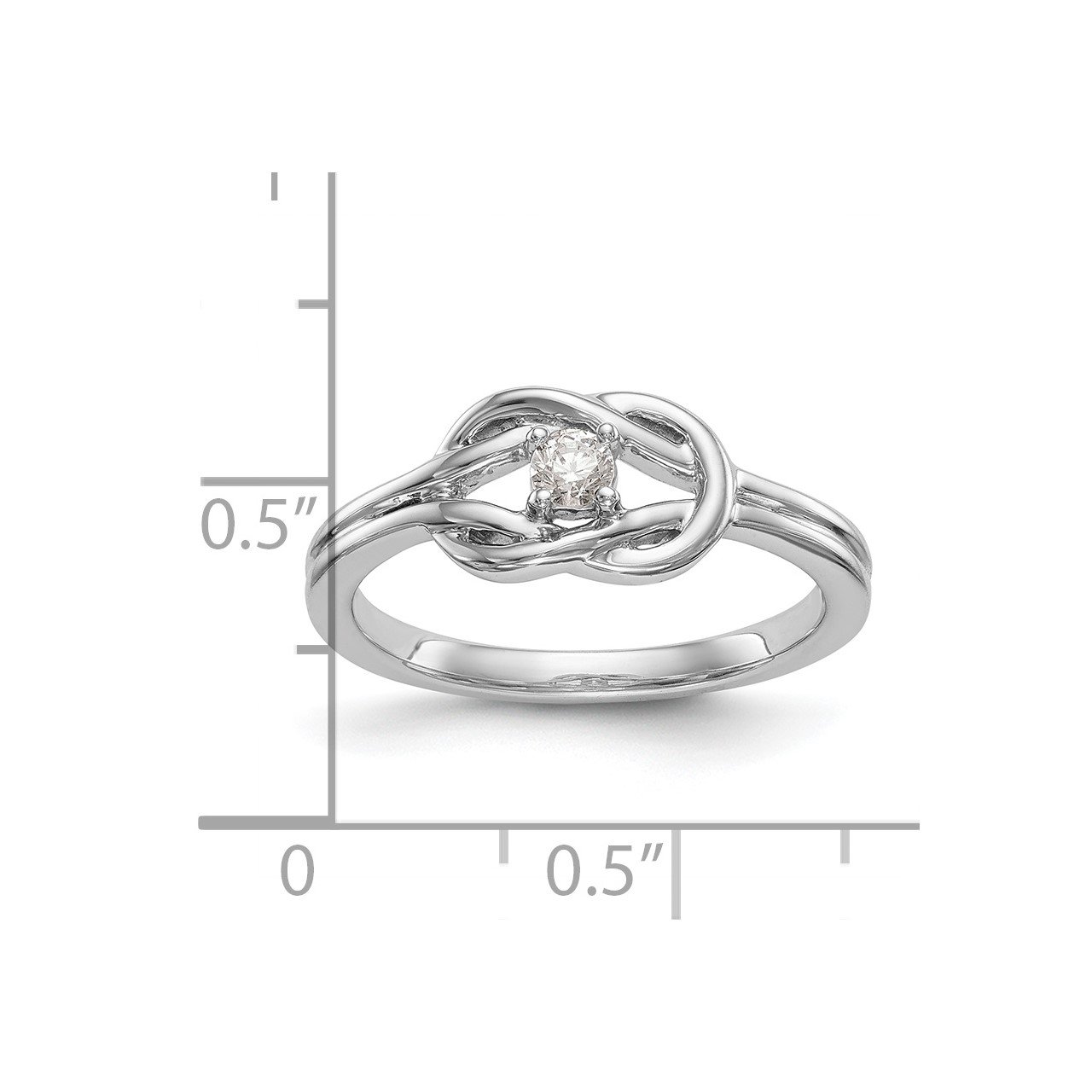 14K White Gold Complete Diamond Promise/Engagement Ring-6