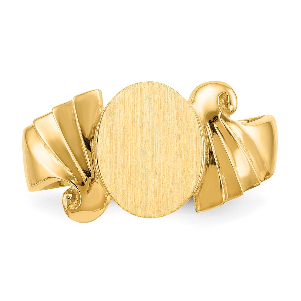 14k 8.5x10.0mm Open Back Signet Ring-3