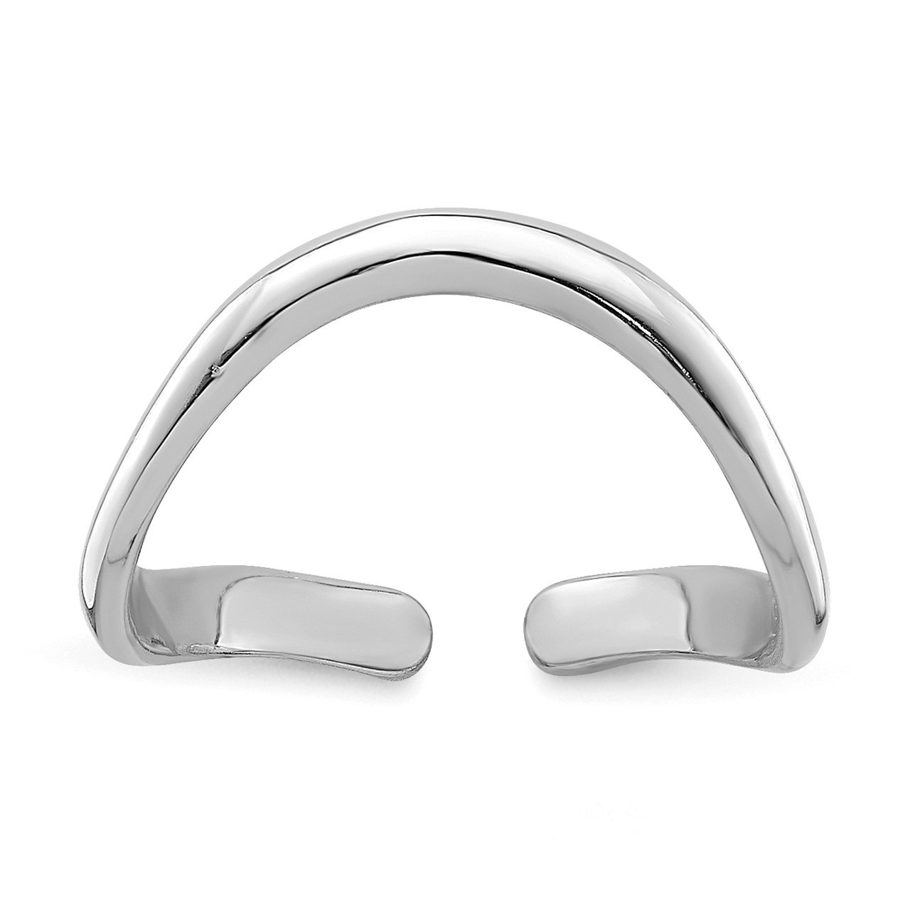 14k White Gold Polished Toe Ring