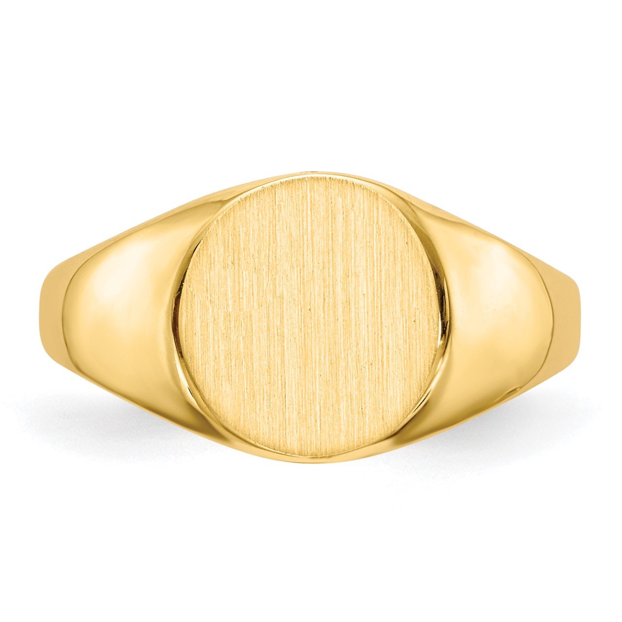 14k 8.5x9.5mm Closed Back Signet Ring-3