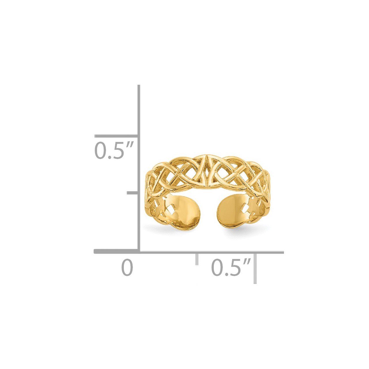 14k Celtic Toe Ring-2