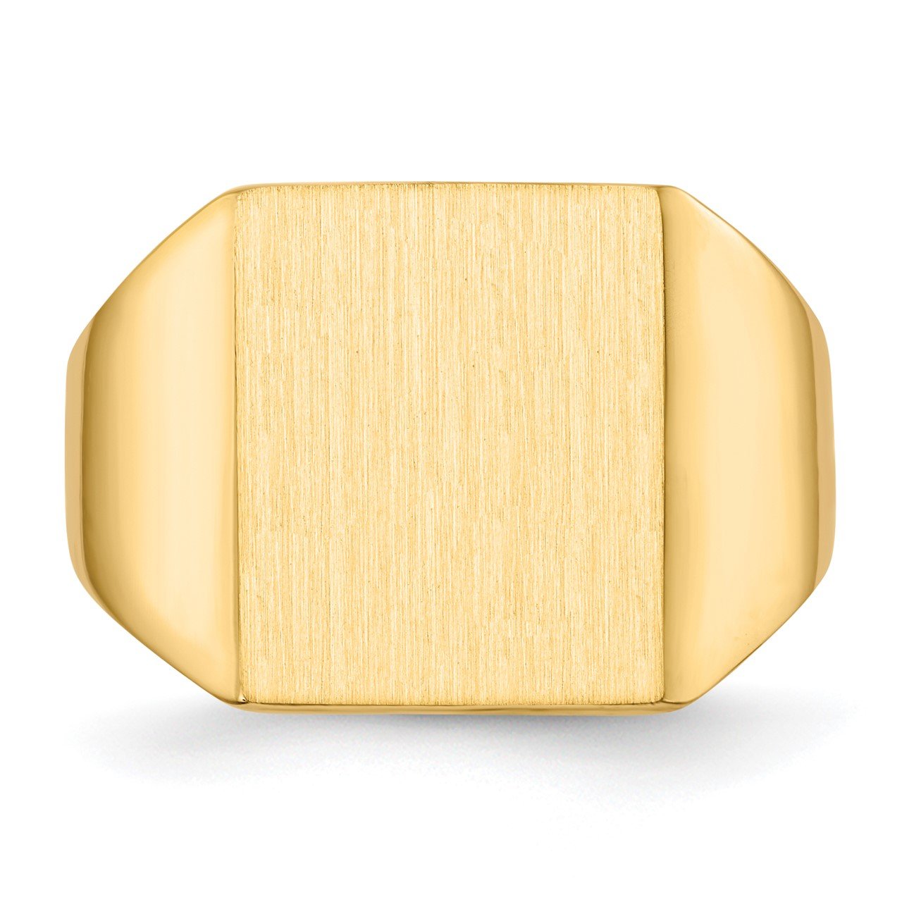 14k 15.0x13.5mm Closed Back Mens Signet Ring-3