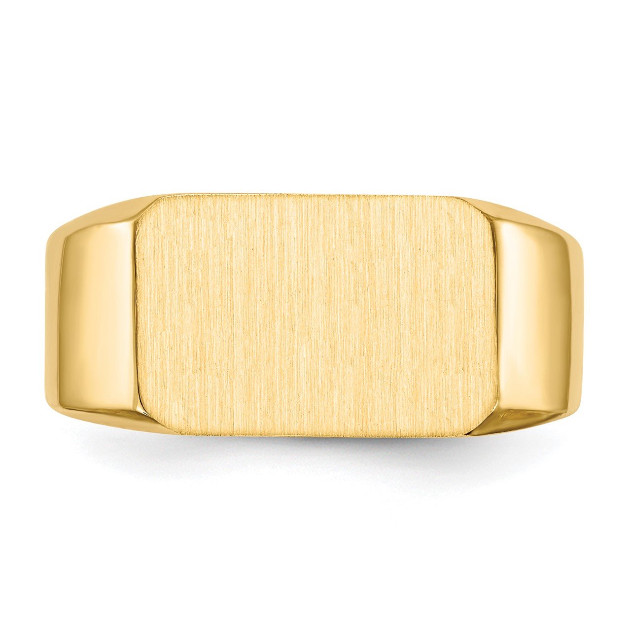 14k 10.0x15.0mm Closed Back Men's Signet Ring-3